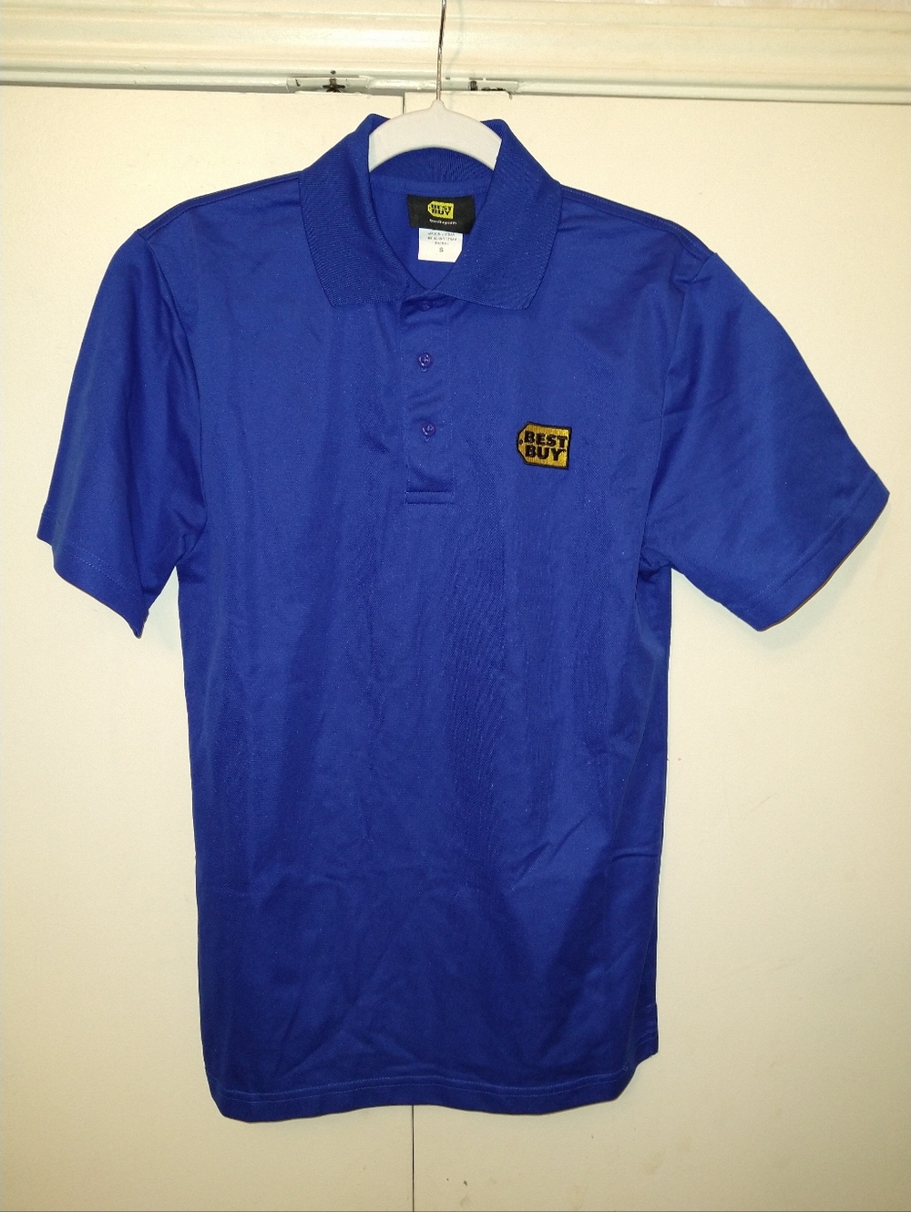 Best Buy Adult Work Uniform Short Sleeve Polo Shirt Men's sz Small.